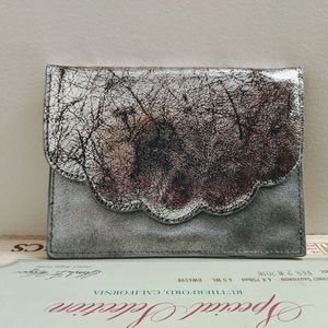 Silver mini clutch